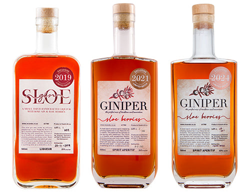 Limited release sloe gin - Giniper - 2019, 2021 and 2024